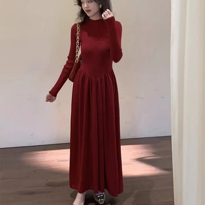 Femme Elegantes Ribbet Maxi Kjole Stilla