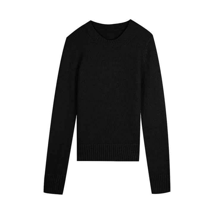 Dame elegant strikpullover med fin tekstur og tidløst rundhalsudskæring Stilla