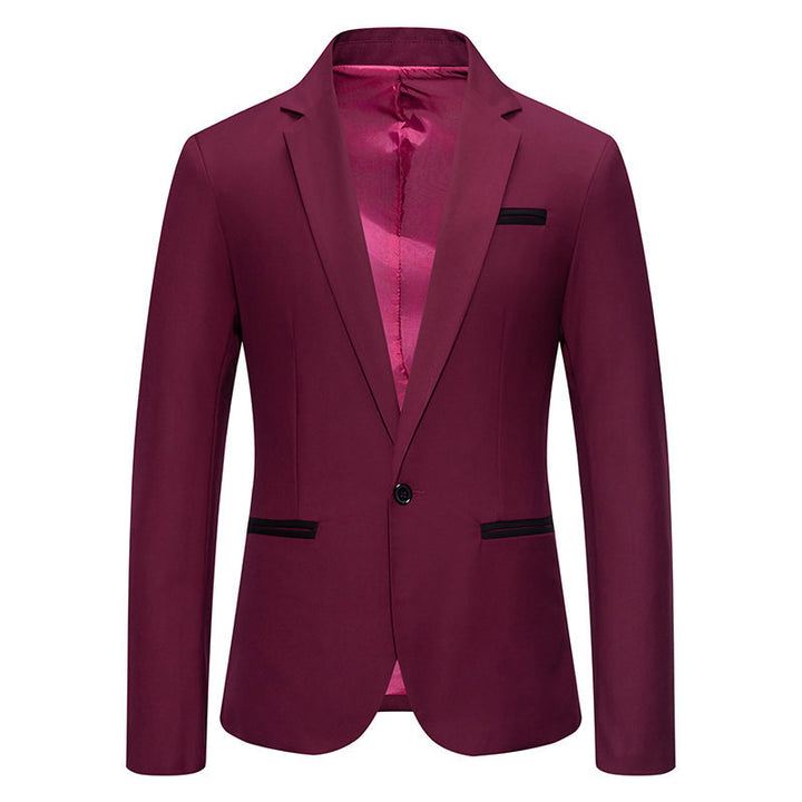 Herrer skræddersyet Slim-Fit Blazer med kontrasterende besætning Stilla