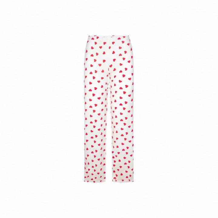 Damer Hjerte Tryk Spaghetti Stropper Crop Top Stilla