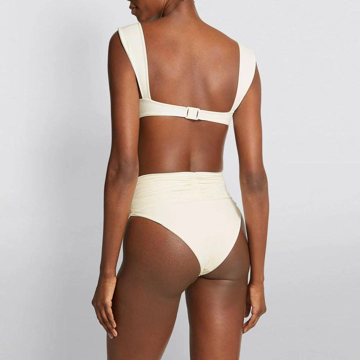Dame Elegant Bikini skåret med blomsterdetalje Skovae