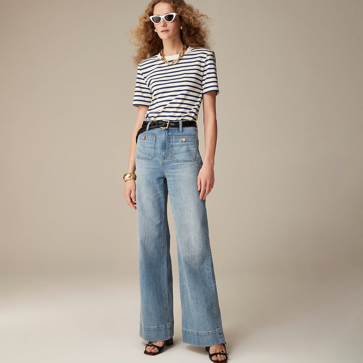 Dame Vidde Komfortable Jeans med høj talje Skovae
