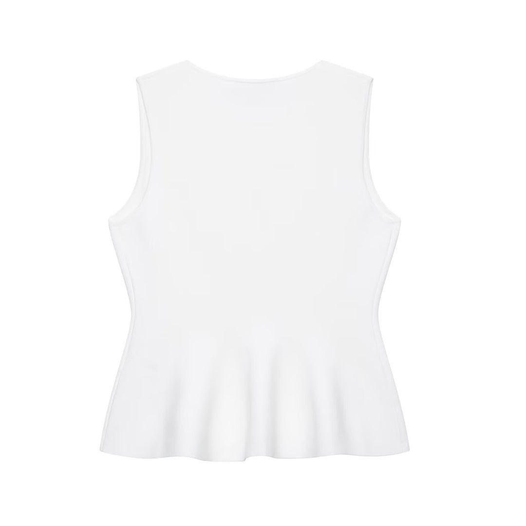 Femme Udflydende Peplum-Vest Stilla