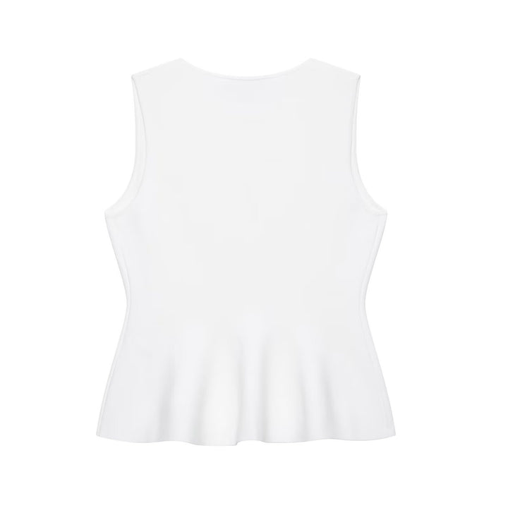 Femme Udflydende Peplum-Vest Stilla