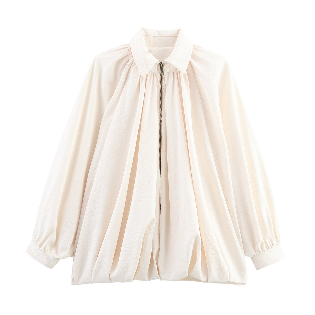 Dame elegant bluse med plisserede detaljer Stilla