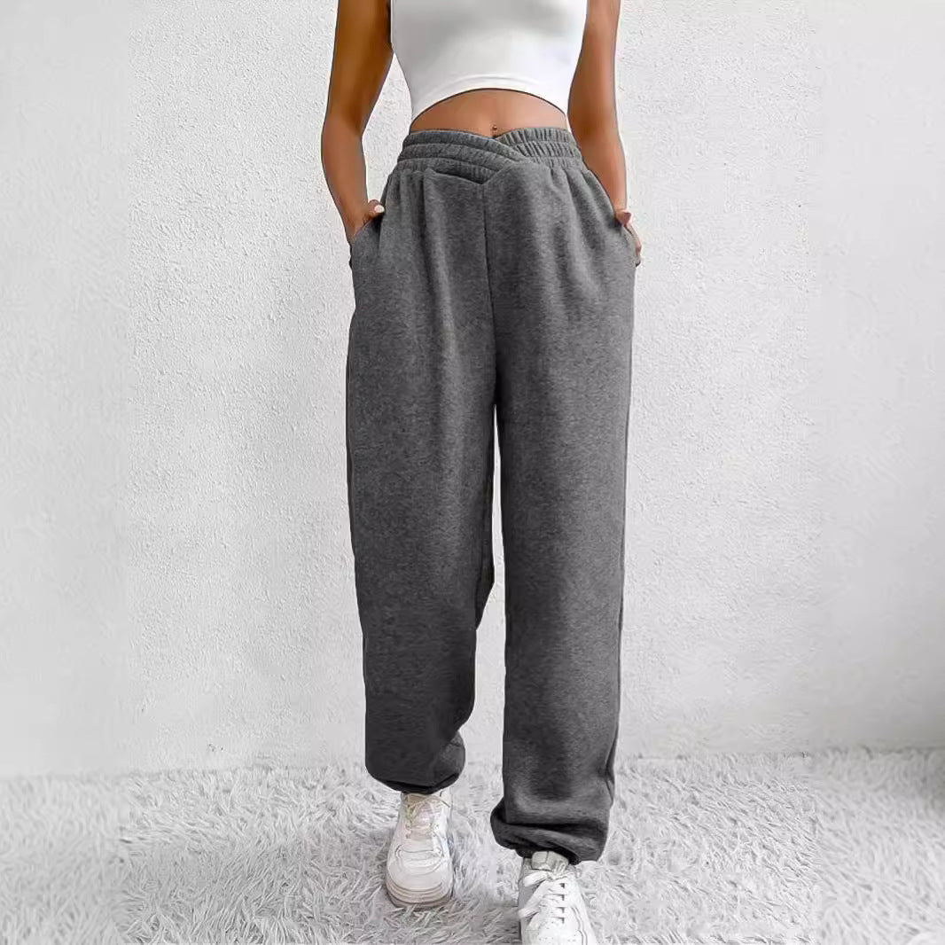 Dame fritids-sweatpants med elastisk talje og sidelommer Stilla