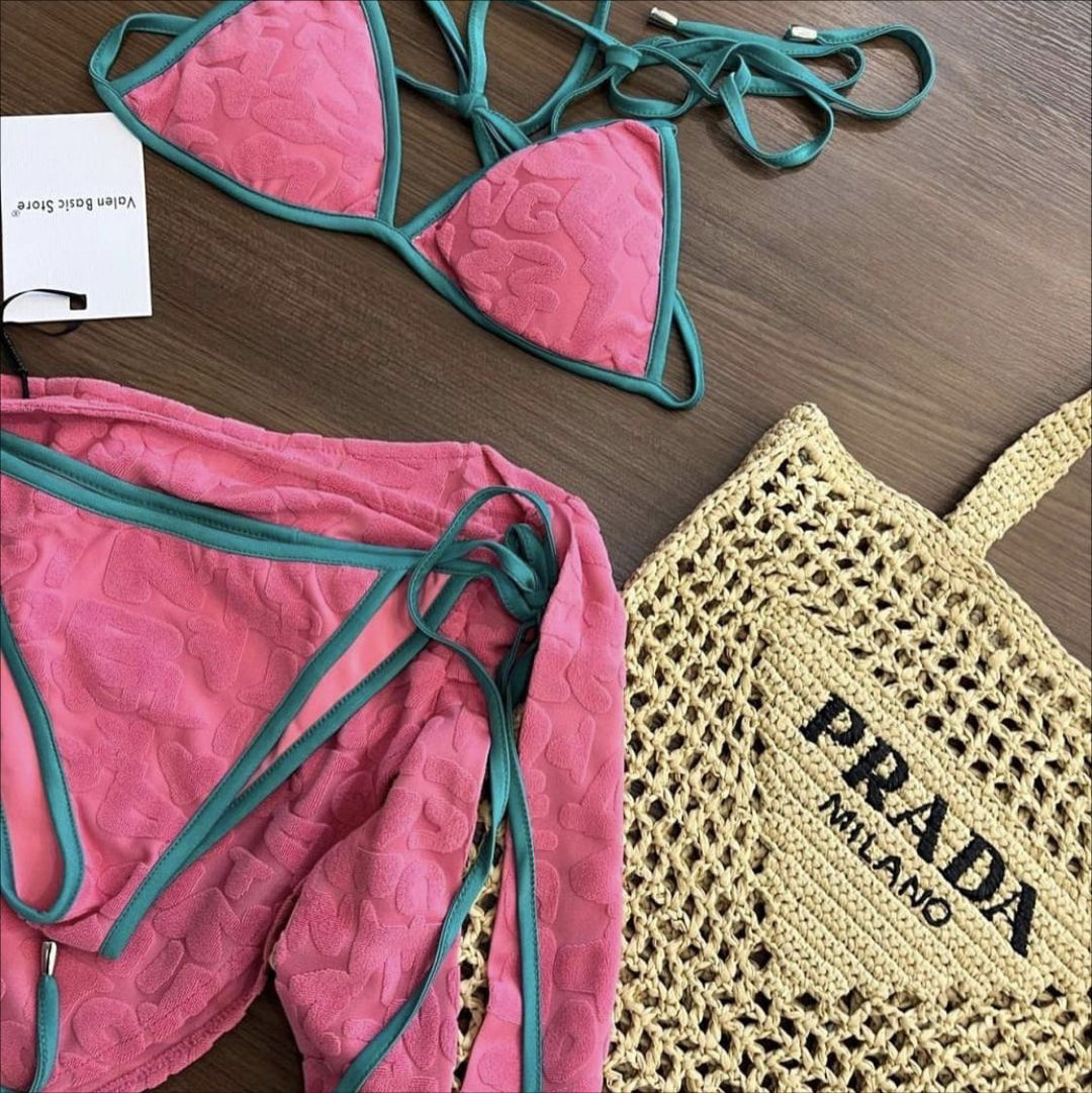 Dame To-delt Bikini-sæt med legende design og elegant indpakningsnederdel Stilla