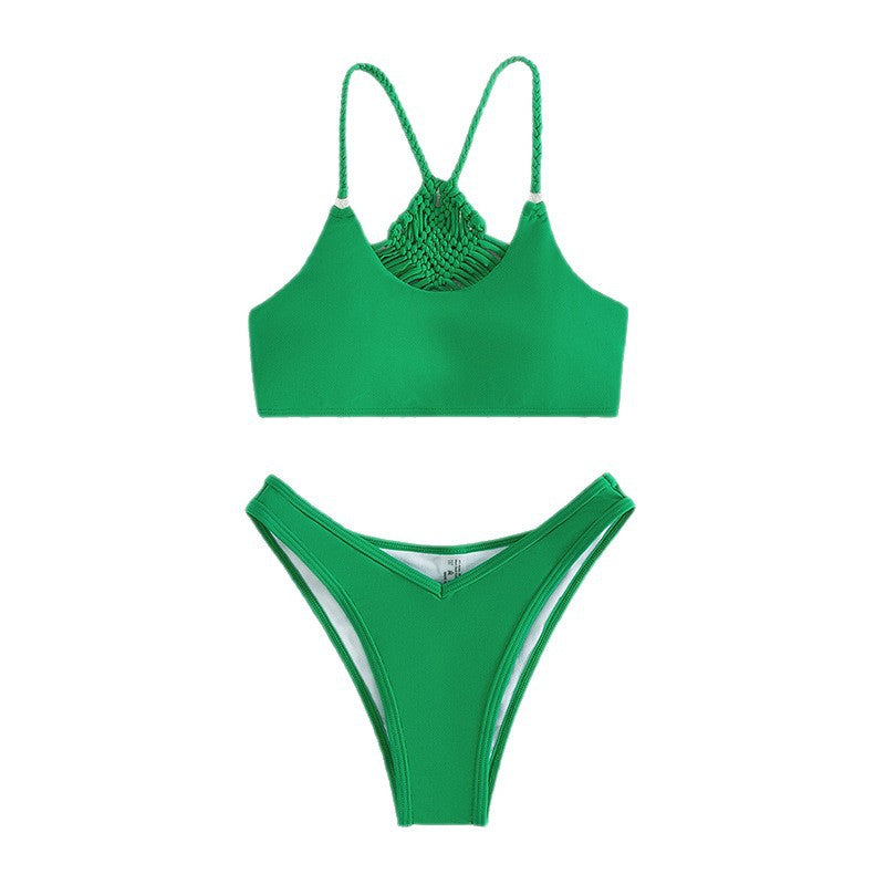 Dame Højhcutet bikini sæt med raffineret snit Skovae