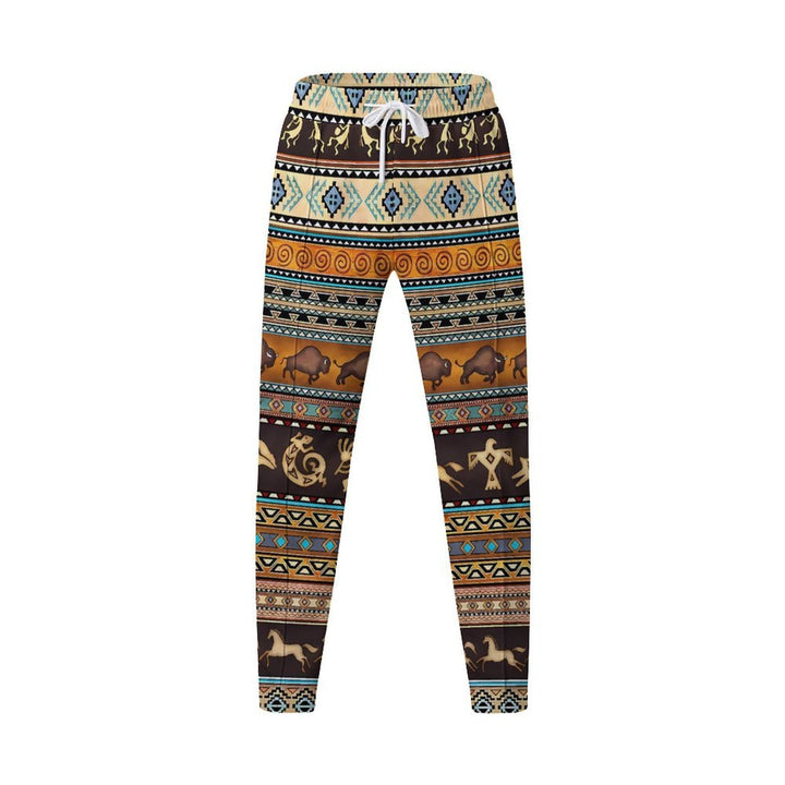 Dame leggings med tribal-inspireret mønster og elastisk talje Stilla