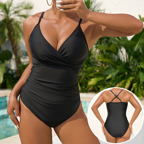 Dame Elegant Svet-Wrap-Badeansteg med figurskabende design Skovae