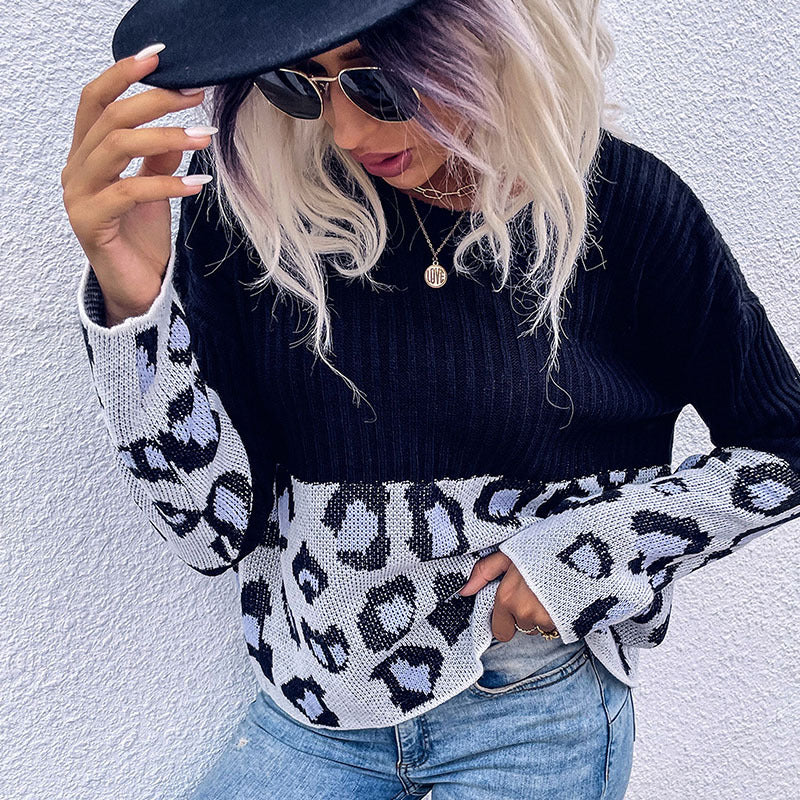 Damer moderigtigt strikket sweater med dyremønster Stilla