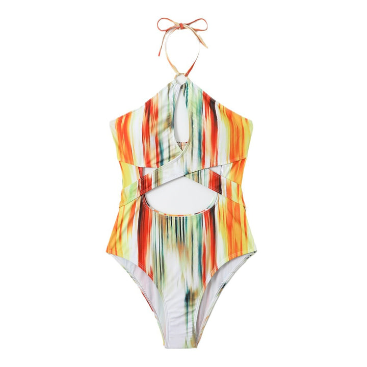Dame Cut-Out Farverig Enstykke Badedragt Stilla