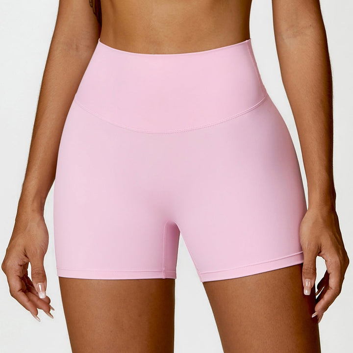 Stilla | Talje Børstet Yoga Shorts Mave Kontraherende Fersken Hip Raise Slim Fit Løbe Fitness Bukser