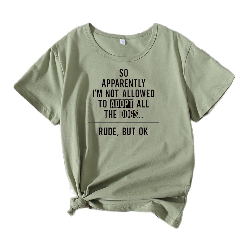 Kvinder komisk hundeelsker grafik T-shirt Stilla