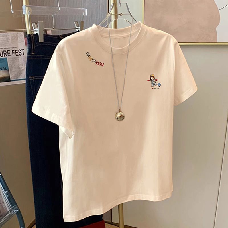 Femme Grafik Broderet Casual T-Shirt Stilla