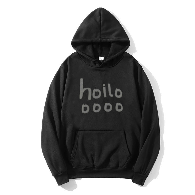Dame hoodie med løs pasform og kreativt print Skovae