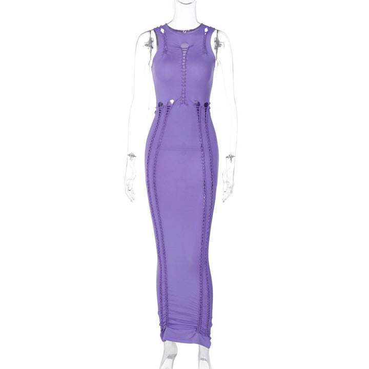 Damer Elegant Maxikjole med figursyet snit og raffinerede cut-out detaljer Stilla