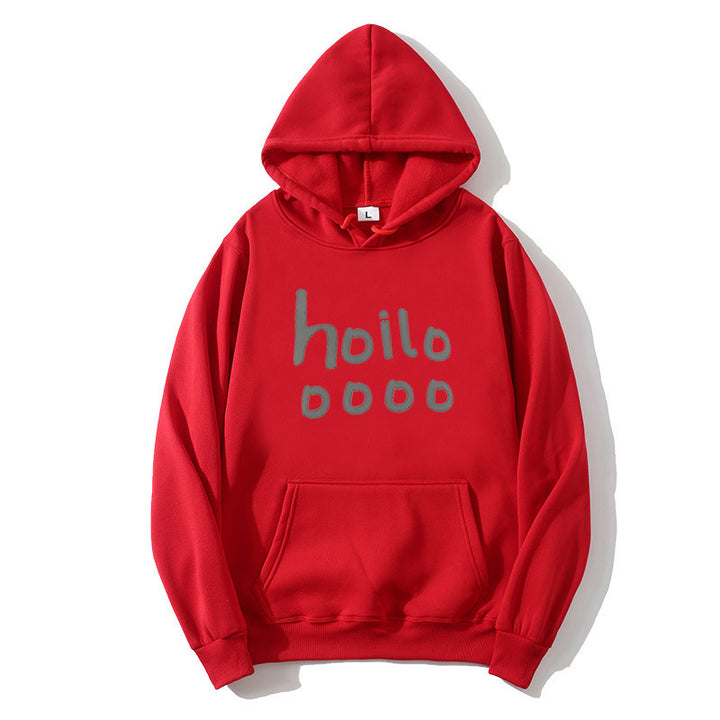 Dame hoodie med løs pasform og kreativt print Skovae