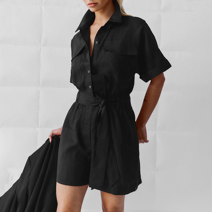 Dame Utility- jumpsuit med figursyet design og praktische lommer Stilla