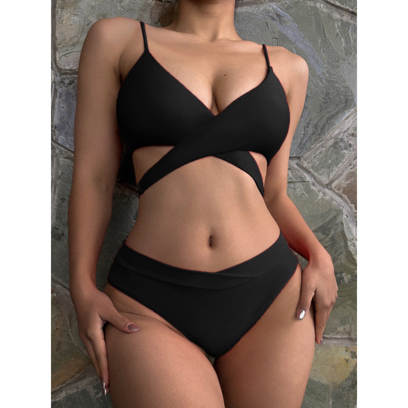 Dame Kryds-Design Bikini-Sæt med justerbare stropper og høj talje Stilla