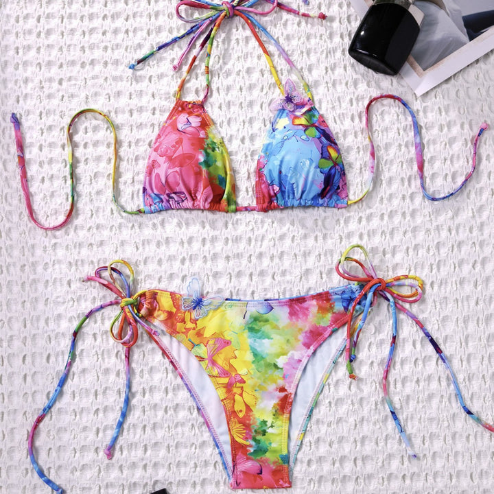 Dame Triangel-Bikini med legende blomsterdetalje Skovae
