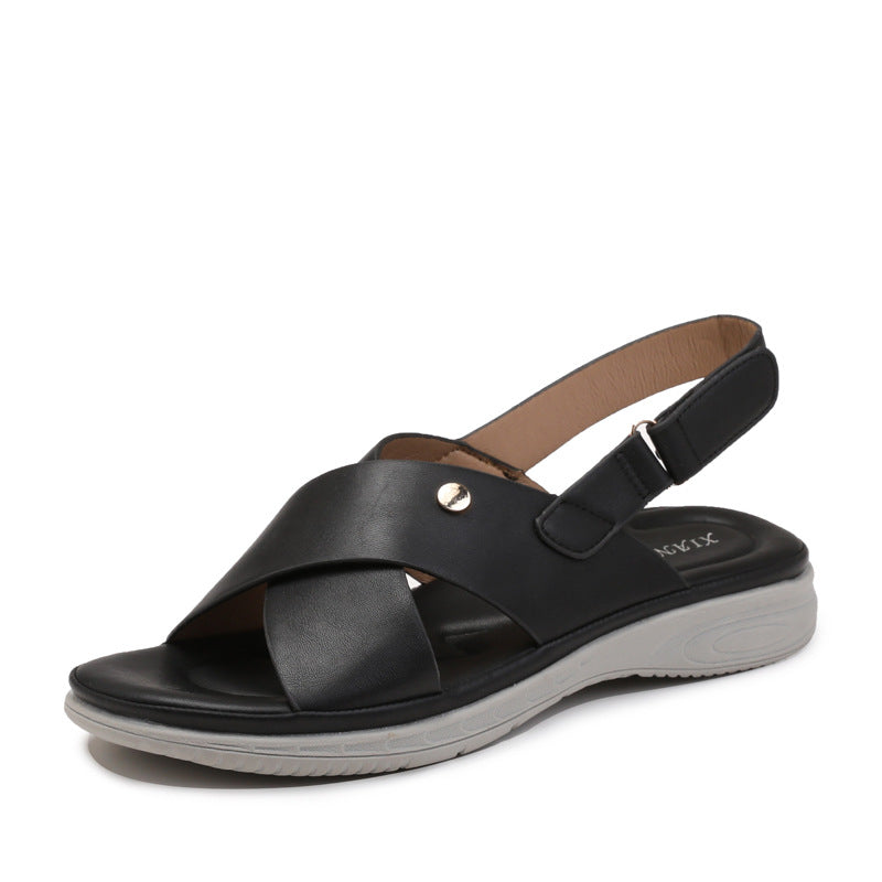 Dame sandaler med klassisk krydsrem-design og slidstærk sål Stilla
