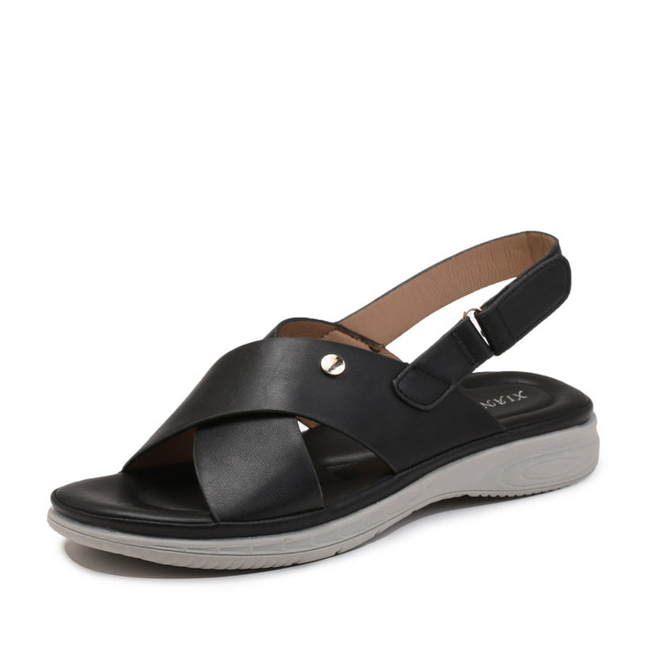 Dame sandaler med klassisk krydsrem-design og slidstærk sål Stilla