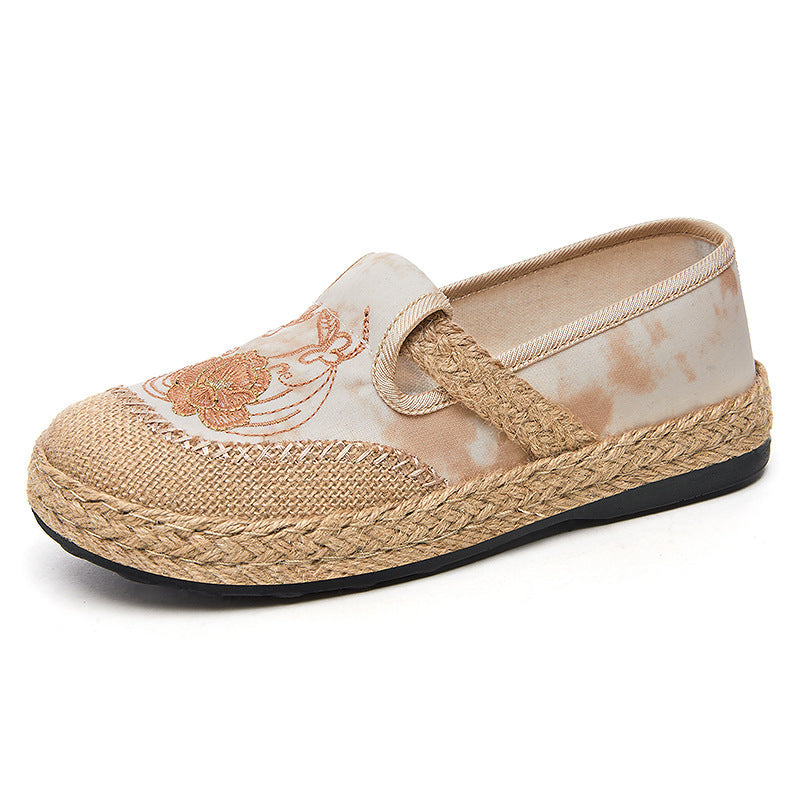 Dame espadrillos med blomsterdesign og polstret sål Stilla