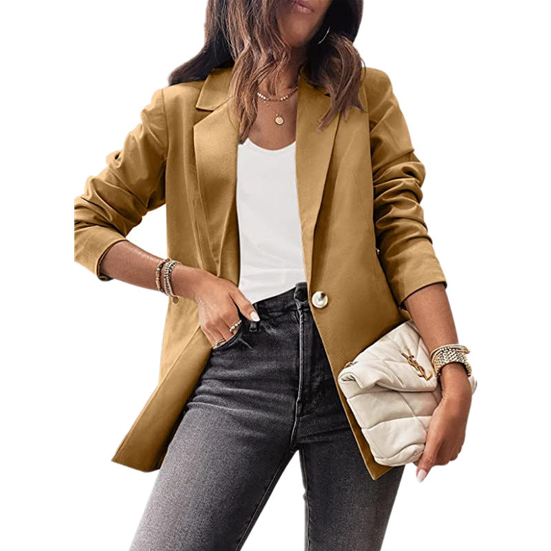 Dame Elegant Blazer med dekorative knapdetaljer og moderne snit Stilla