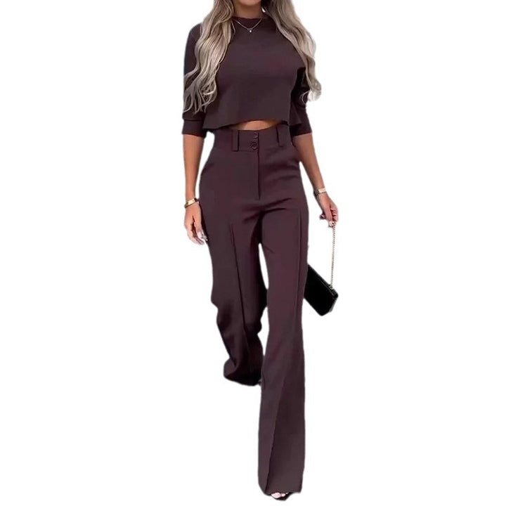 Dame elegant sæt bestående af cropped top og løse bukser Stilla