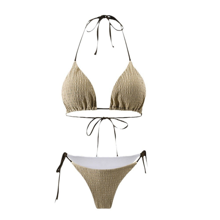 Dame Triangel-Bikini med flæse-design og justerbare stropper Stilla