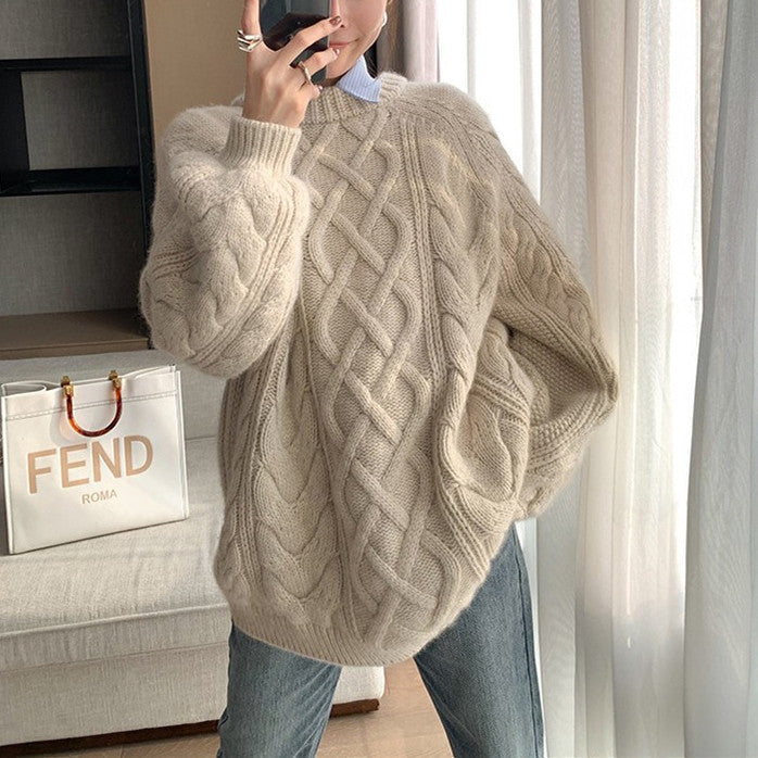 Femme Chunky Kabelstrik Oversized cardigan Stilla
