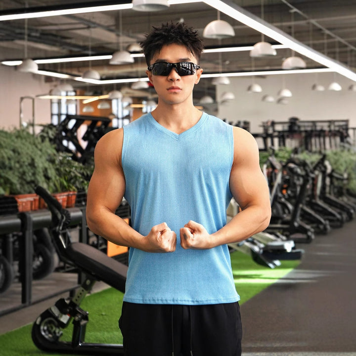Herrer Sporty ærmeløst fitnessshirt med åndbar struktur Stilla