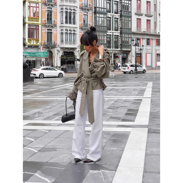 Dame Oversized Trenchcoat med flot bælte Stilla