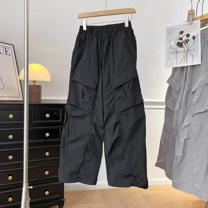 Kvinders multifunktionelle cargo bukser med elastisk talje og praktiske lommer Stilla