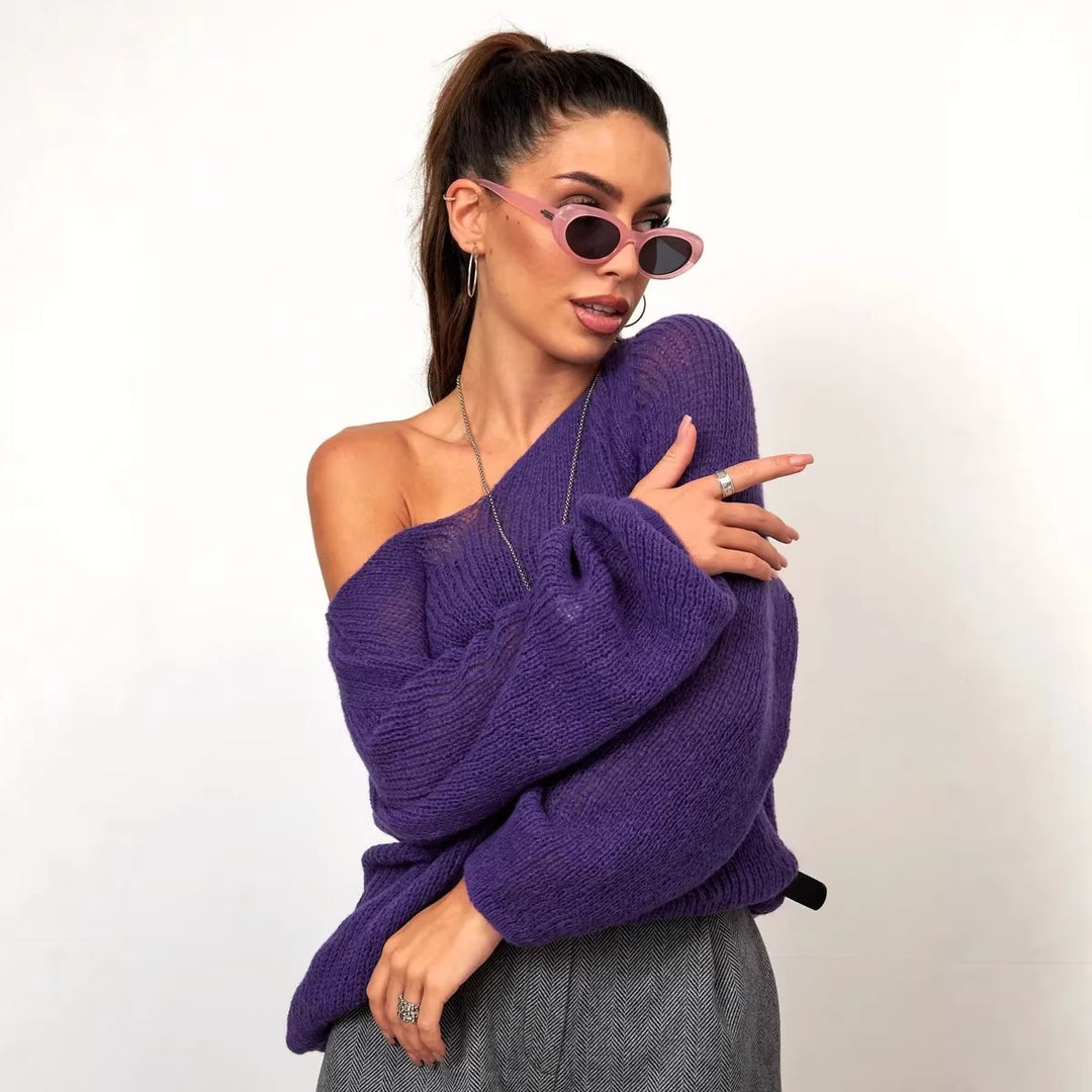 Kvinders afslappede sweater med en afslappet tekstur og blødt materiale Stilla