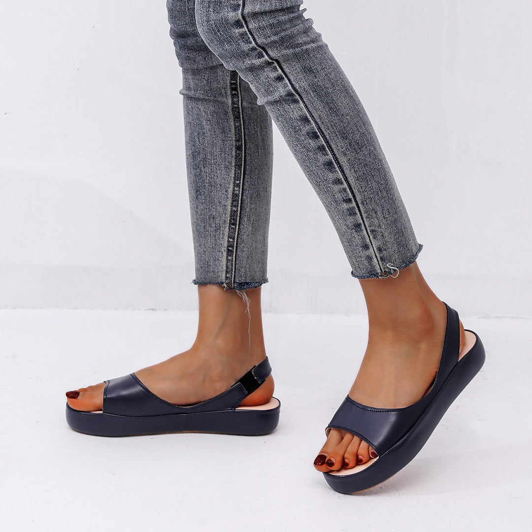 Dame Slingback Sandaler med moderne Plateau og justerbar Rem Stilla