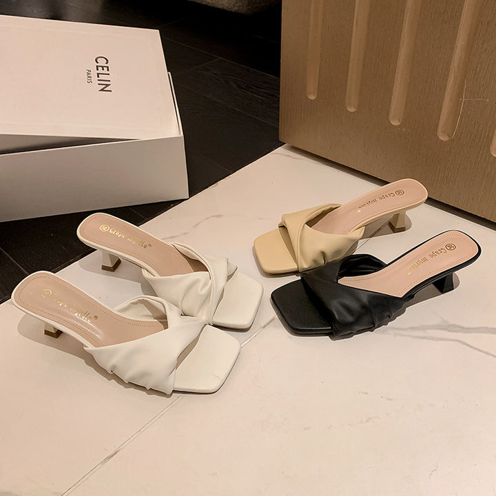 Dame elegante Sling-sandaler med stilfuldt indviklet design og komfortabel hæl Stilla