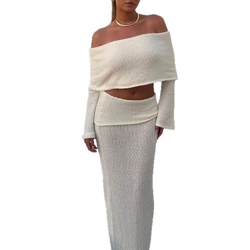 Dame Off-Shoulder GraviditetsSæt Stilla
