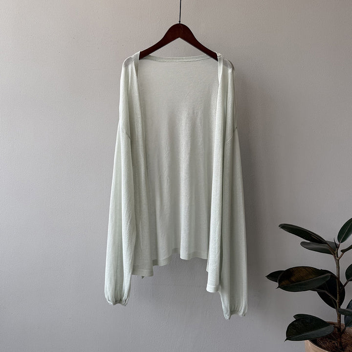 Dame afslappet longsleeve-shirt med oversized snit og raglanærmer Stilla