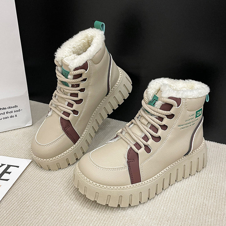 Dame vinterhøje sneakers i moderne design med varmt for og stabil profilsål Stilla