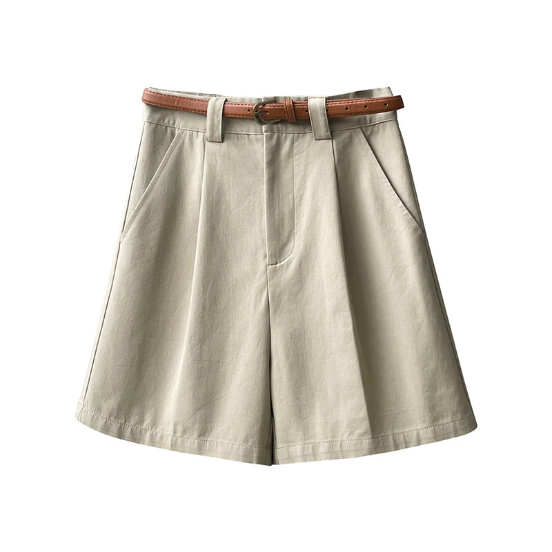 Dame elegante shorts med kvalitetsbælte og flatterende pasform Stilla