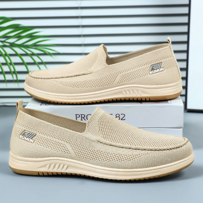 Herrer Komfortable Slip-On Fritidsko med åndbart Mesh-Overmateriale Stilla
