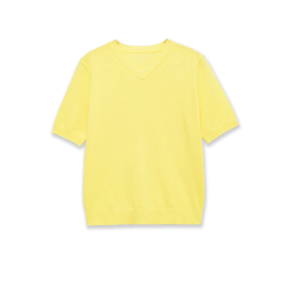 Dame Korte ærmer V-hals Sweater Skovae
