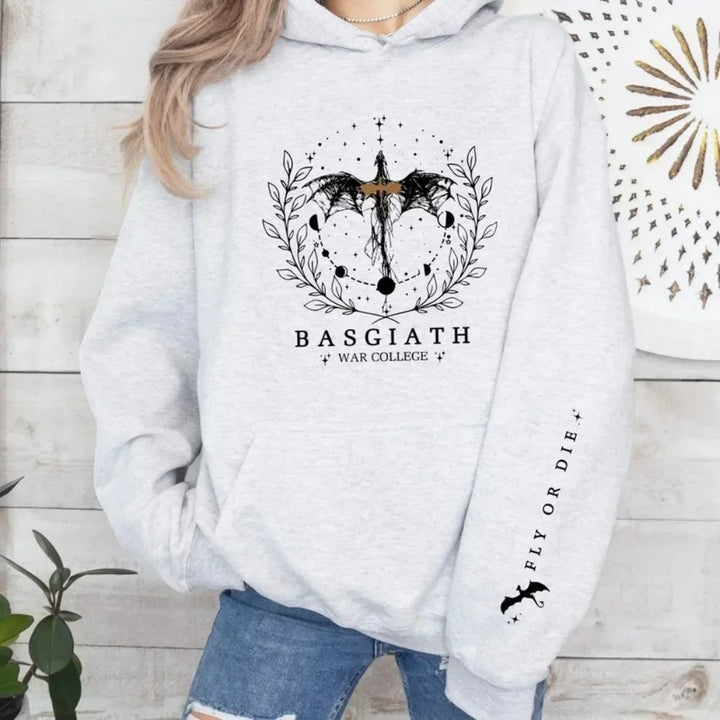 Kvinders hætte sweatshirt med imponerende fantasidesign Skovae
