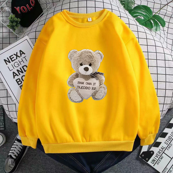 Kvinders sweatshirt med broderet bjørnemotiv Skovae