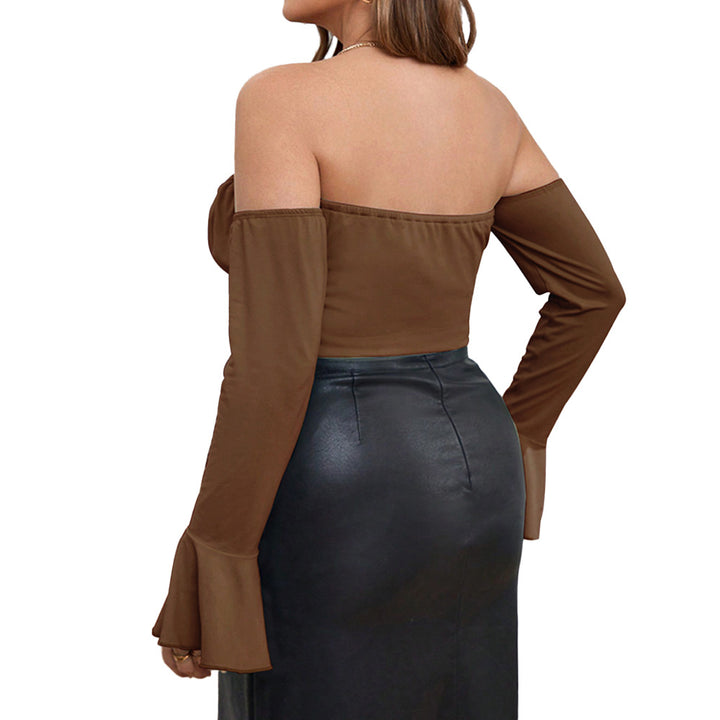 Damer Off-Shoulder Top med flagrende ærmer og snøre Stilla