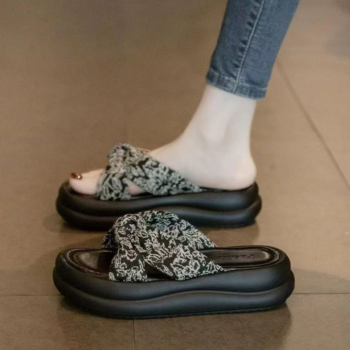 Dame Komfort-sandaler med elegant sløjfe-design og komfortabel sål Stilla