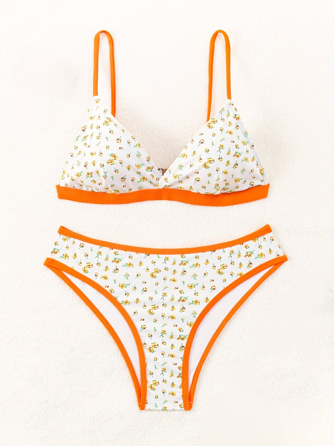 Dame blomster mønster bikini med raffineret skæring Skovae