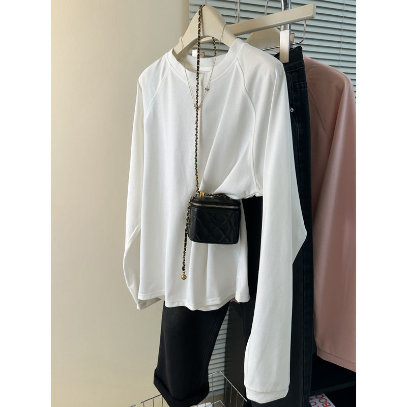 Dame Relaxed Fit Langærmet T-Shirt med stilfulde sideslidser Stilla